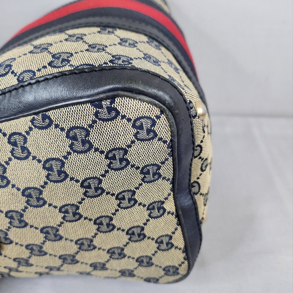 ✨️GUCCI GG Canvas Web Boston Bag - Picture 11 of 16